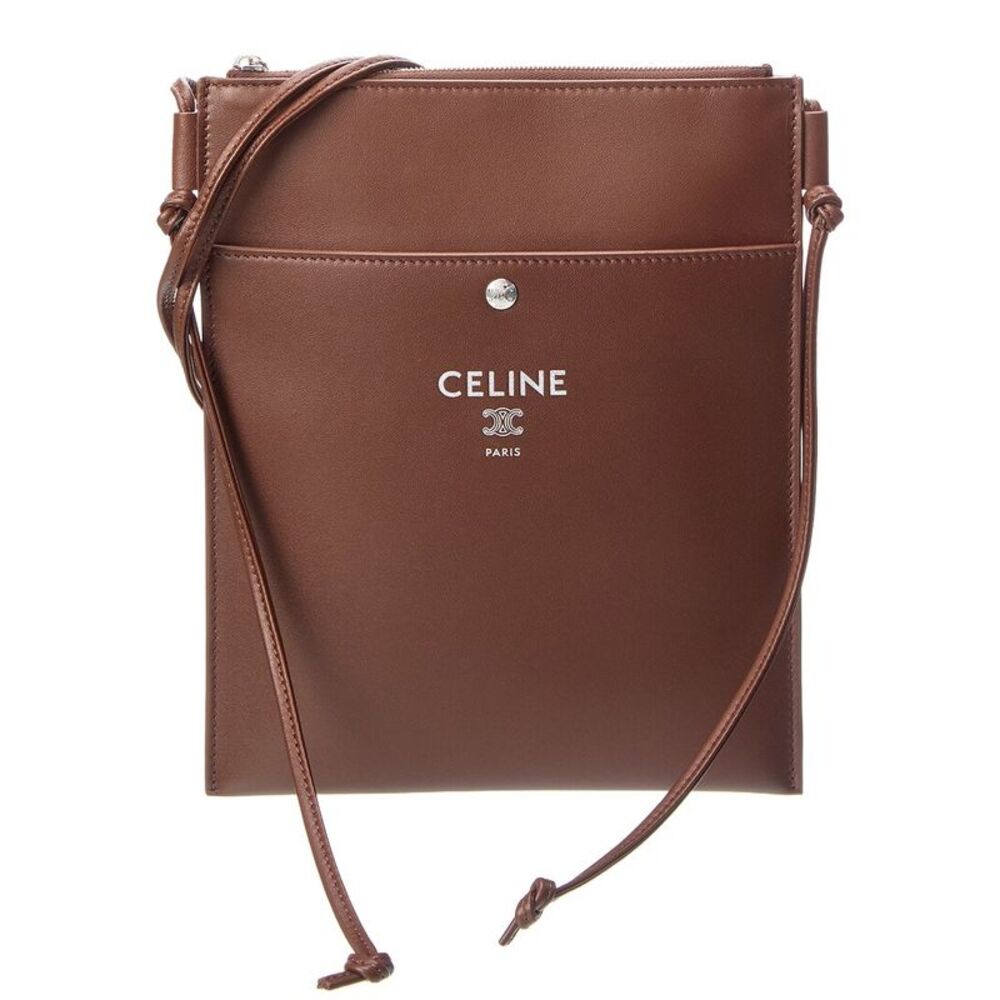 Celine Sharp Take Away Leather Pouch, Brown